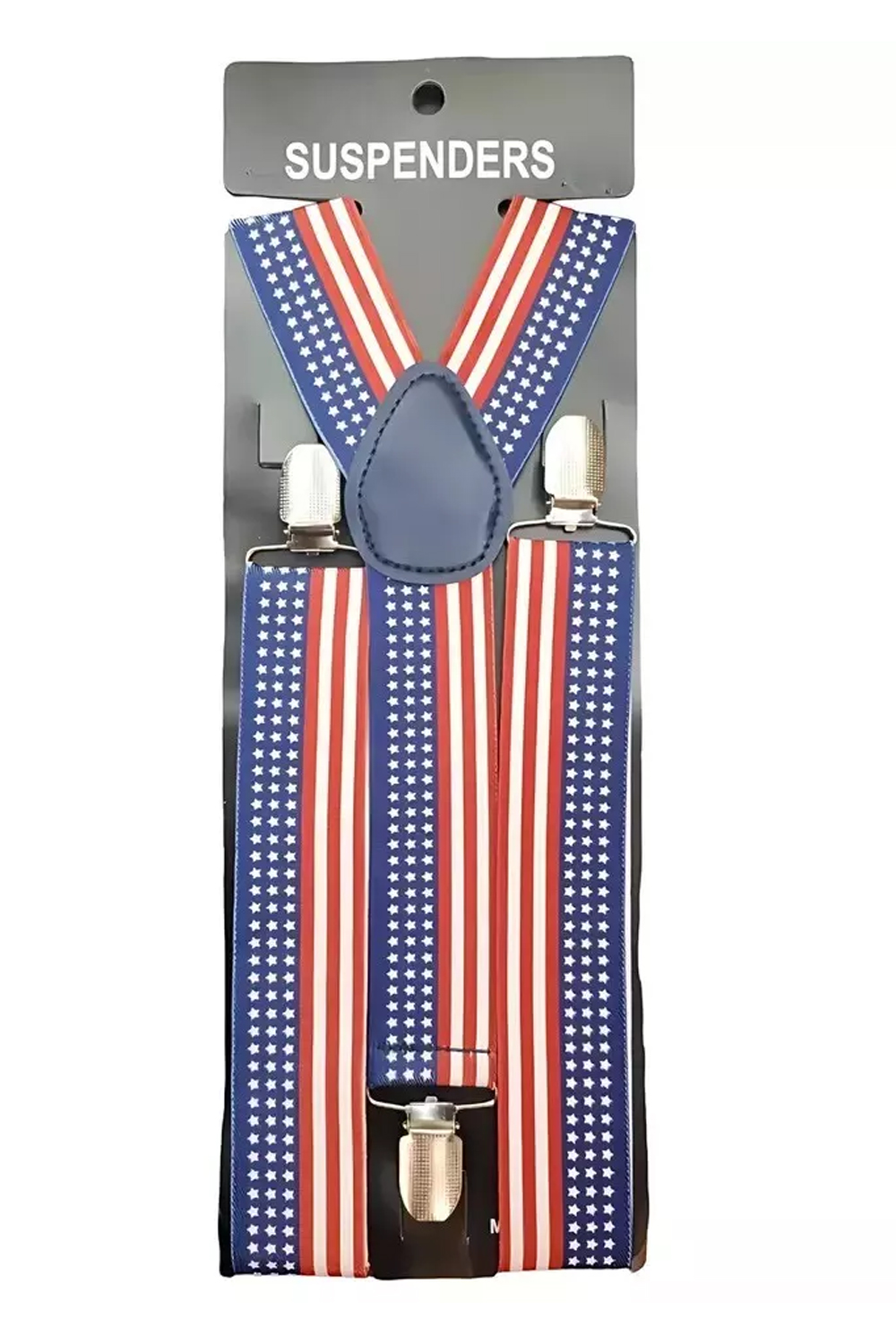 Men Usa Print Adjustable Elasticated 25mm Heavy Duty Clip On Suspender