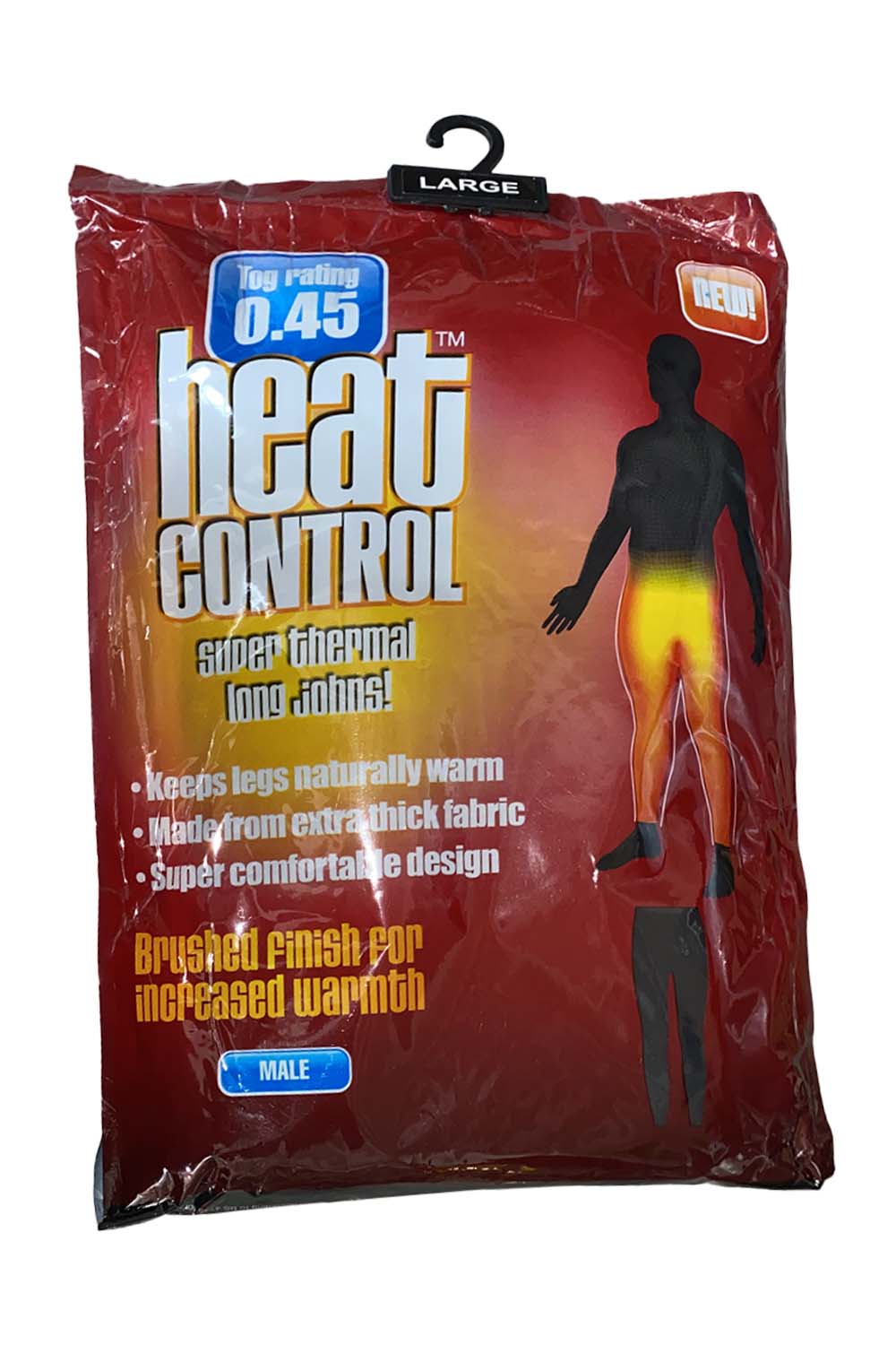 Men's Black Heat Control Thermal Long Johns