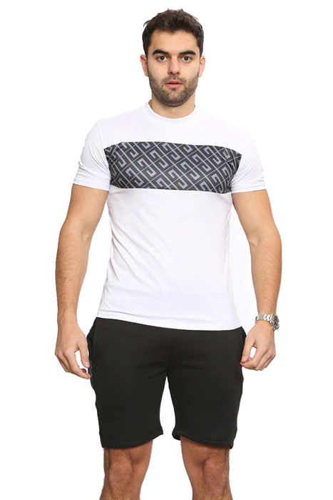 Mens Casual Sports Workout T-Shirt & Shorts Set