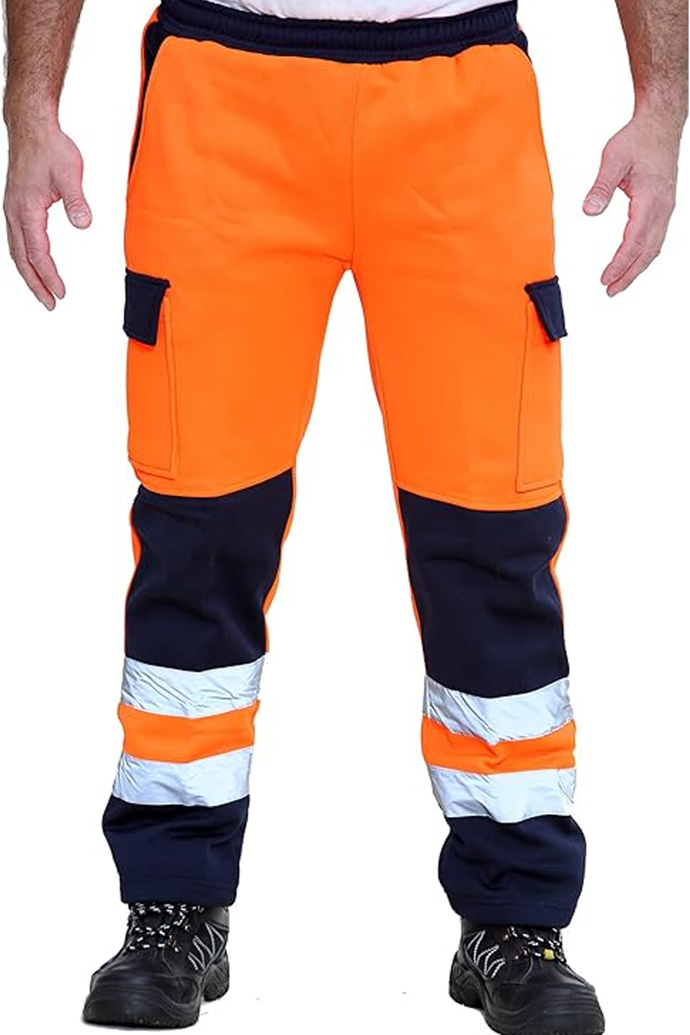 Men's Hi-Vis Safety Work Trousers with Reflective Strips (S-3XL)