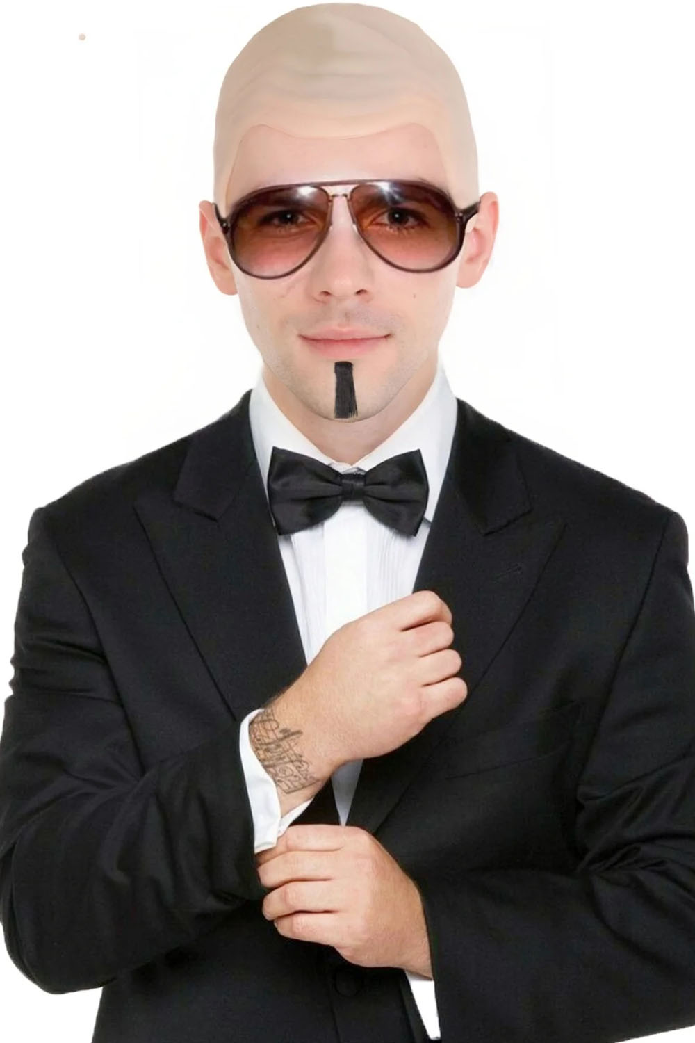 Men's Mr. Worldwide Kit-Goatee Beard & Bald Cap