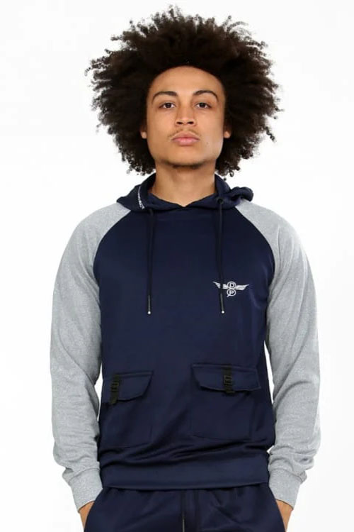 Mens Navy Blue suit Trouser and Hoodie Tracksuit