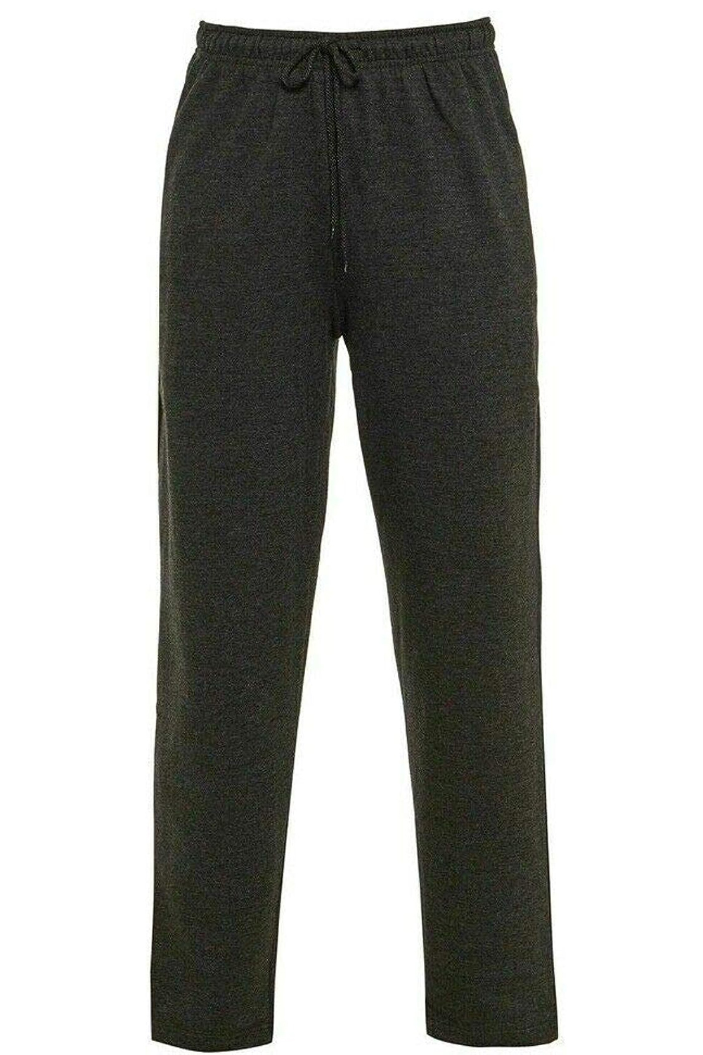 Mens Open Hem Terry Fleece Jogging Bottom Sweatpants with Pockets UK Size S to 5XL charcoal