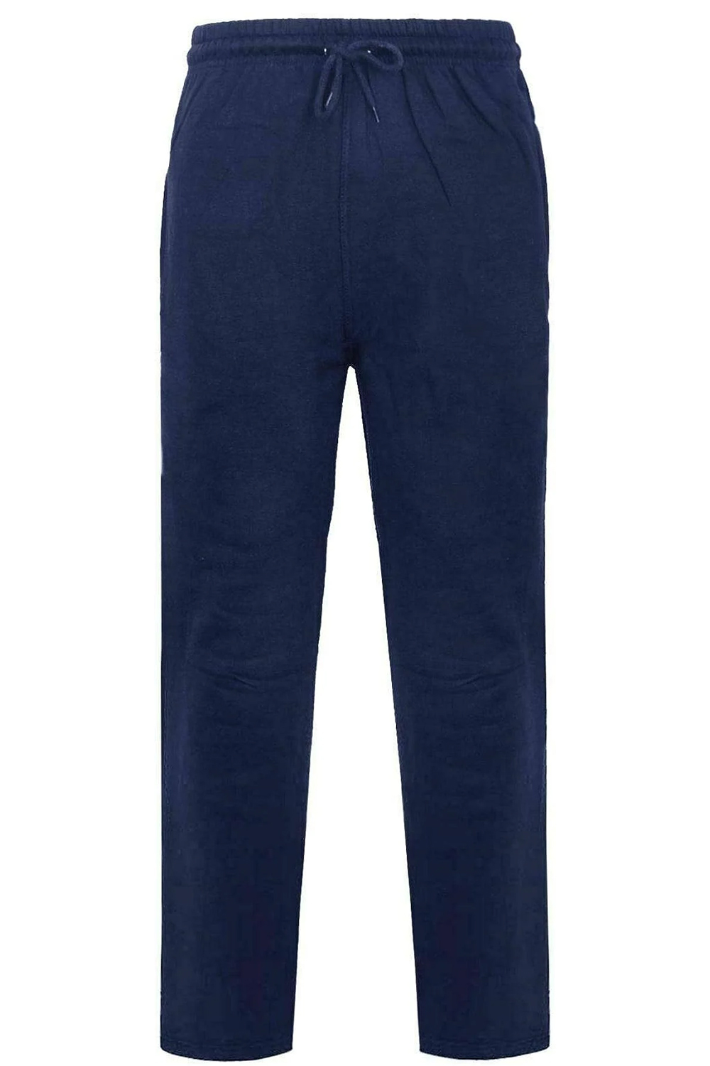 Mens Open Hem Terry Fleece Jogging Bottom Sweatpants with Pockets UK Size S to 5XL Navy