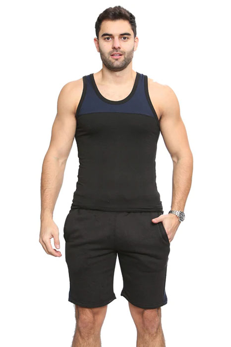 Mens Sports Workout Vest & Shorts Set