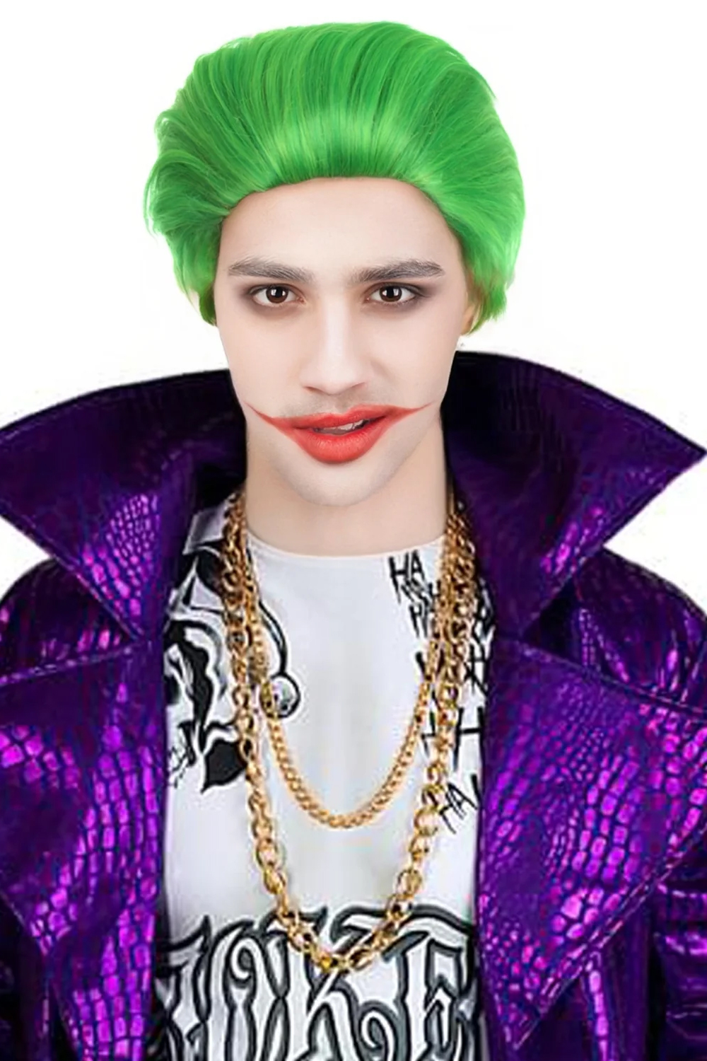 Men's Suicide Joker Green Wig