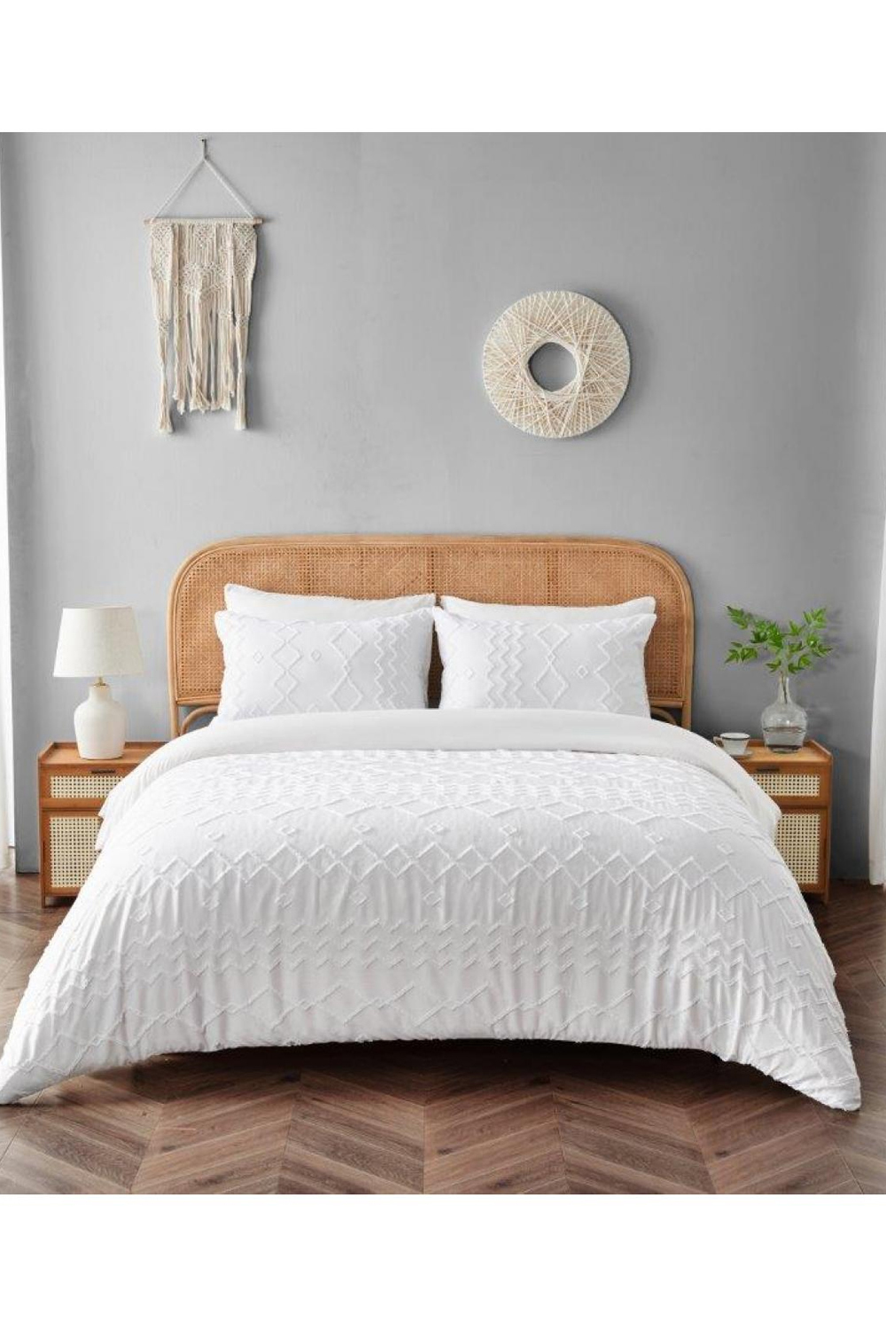 Microfiber Range Duvet Set Clark White