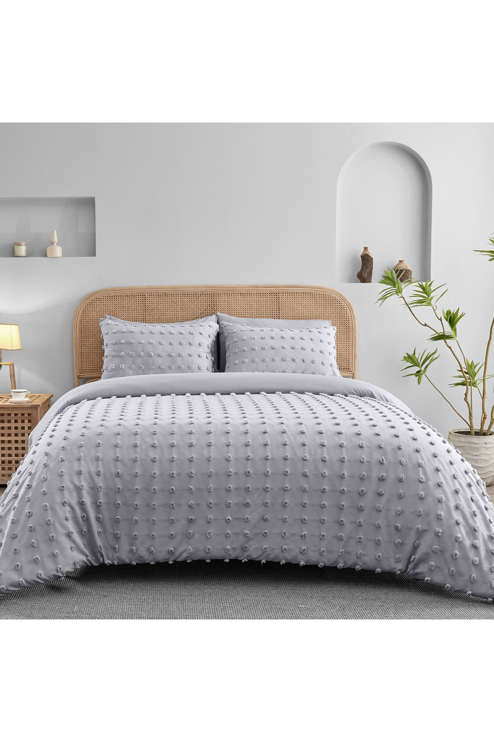 Microfiber Range Duvet Set Flynn Grey