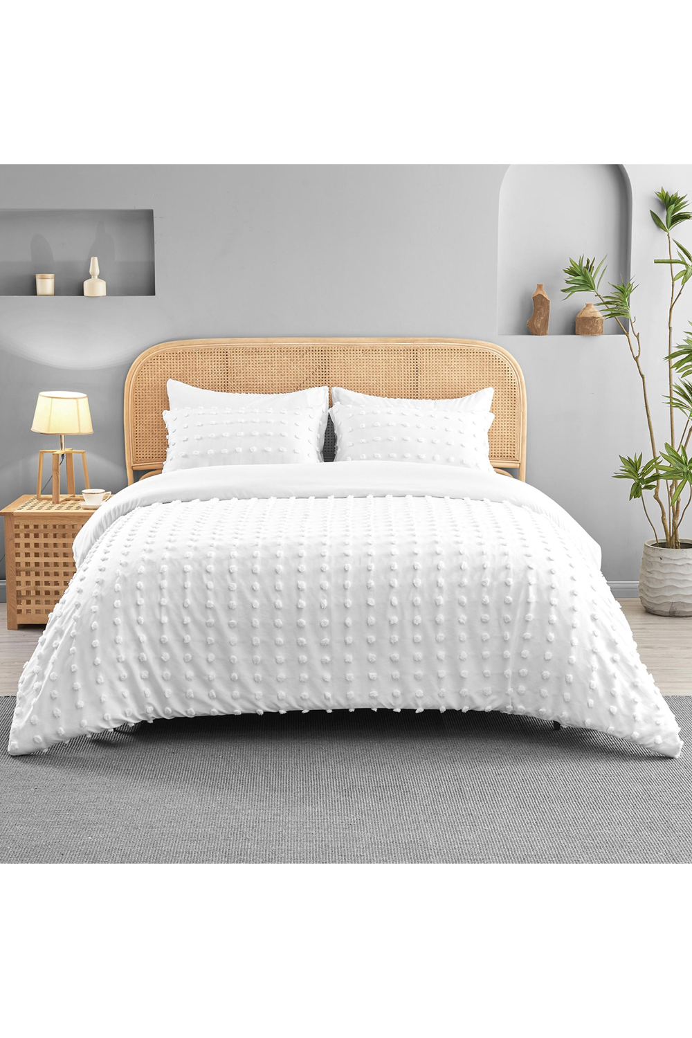 Microfiber Range Duvet Set Flynn White