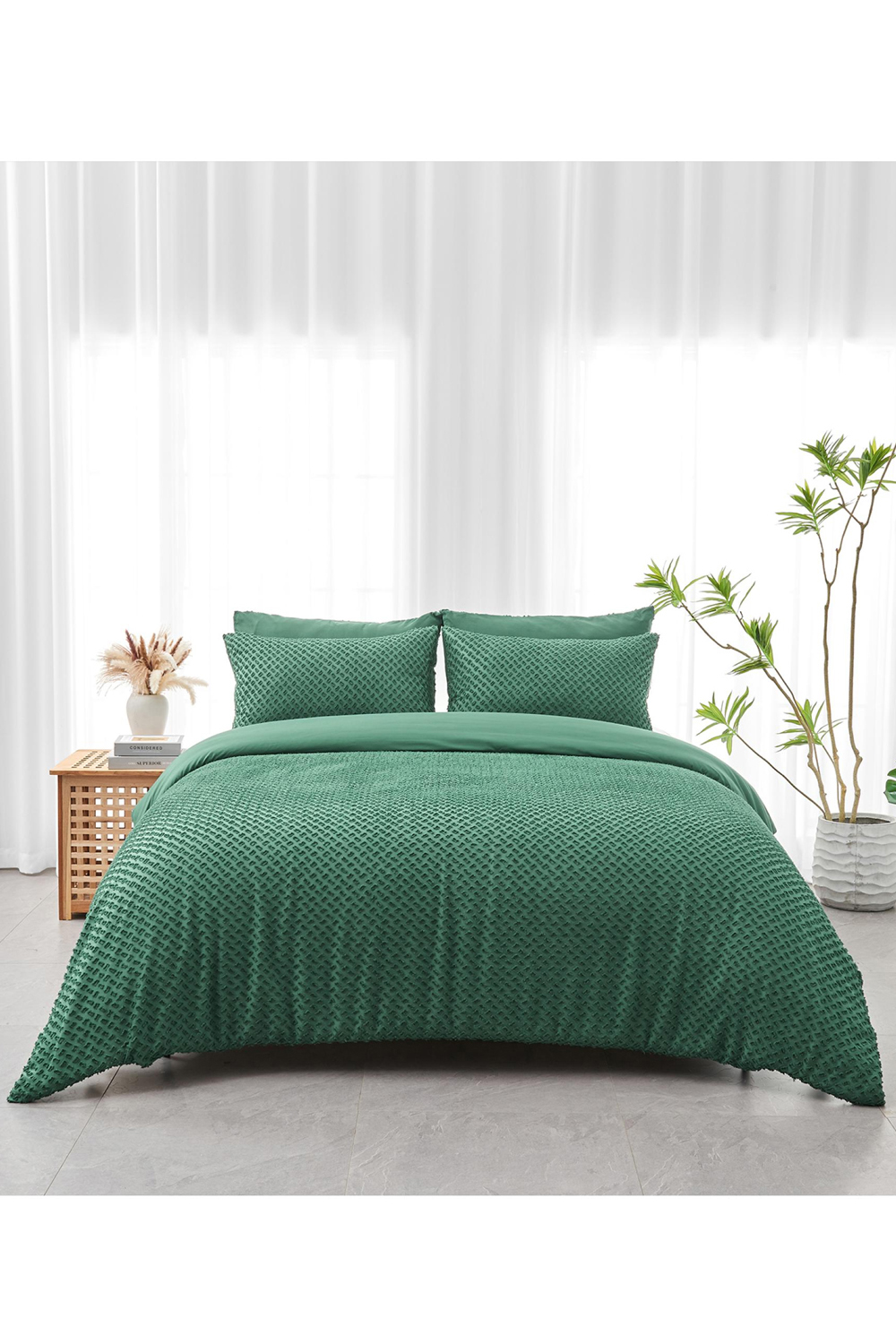 Microfiber Range Duvet Set Franklin Green