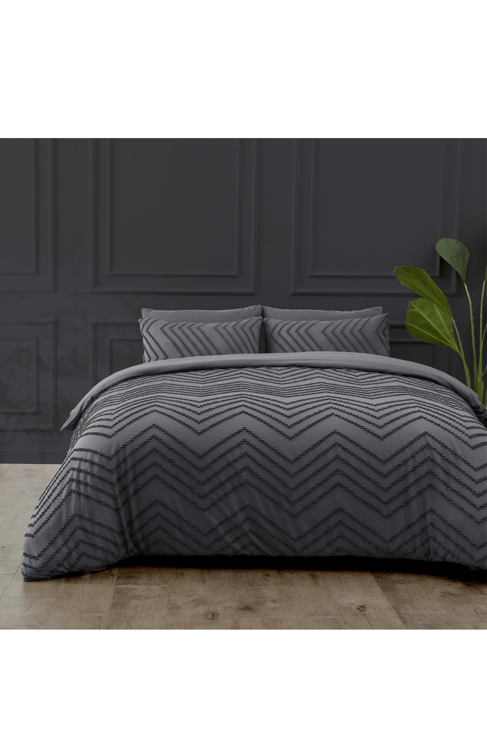 Microfiber Range Duvet Set Luther Charcoal