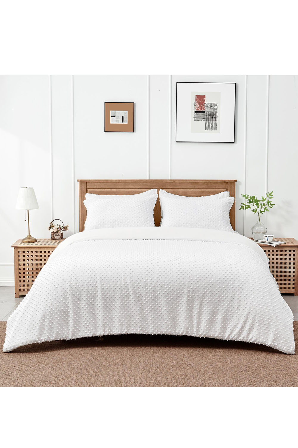 Microfiber Range Duvet Set Spencer White