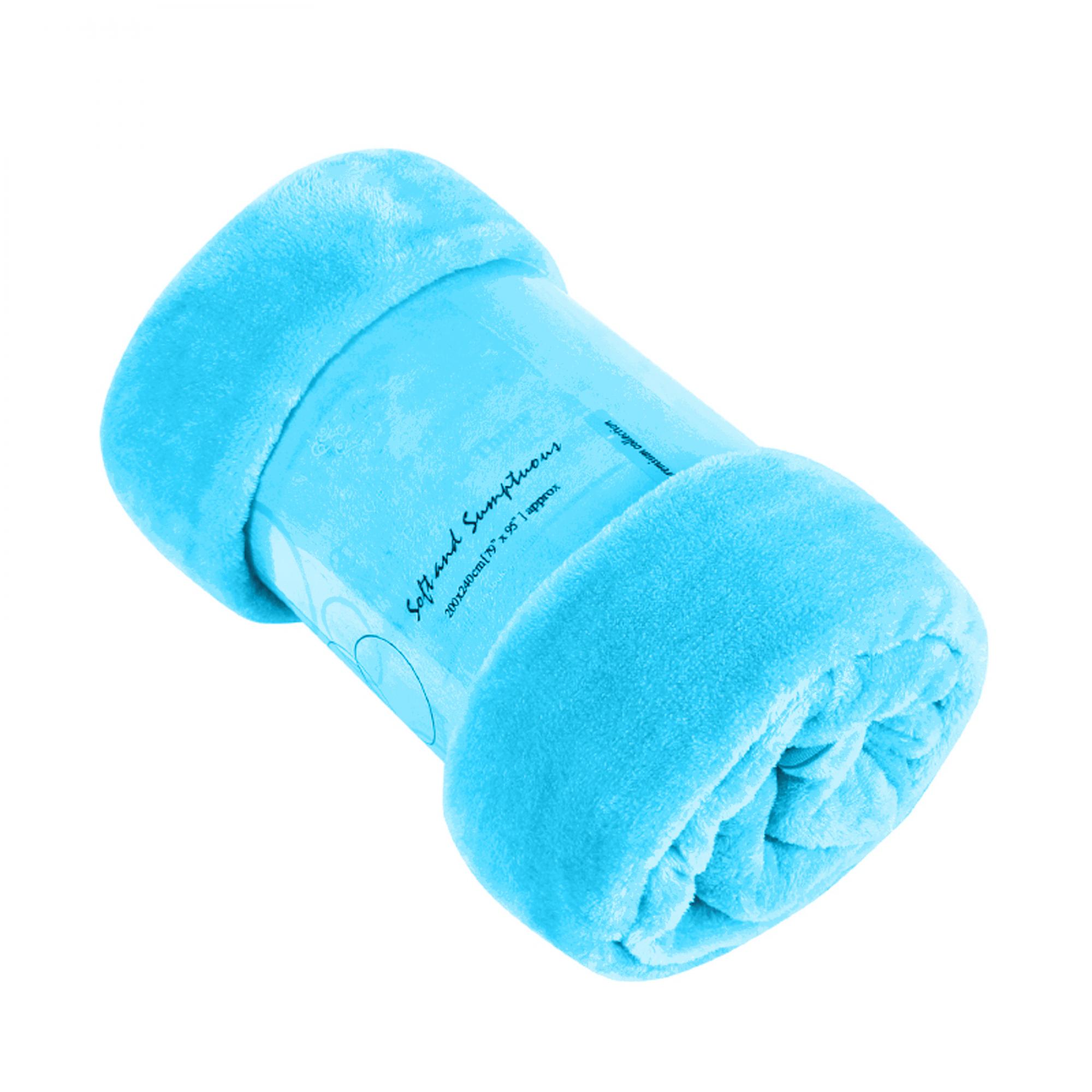 MINK FUR THROW AQUA
