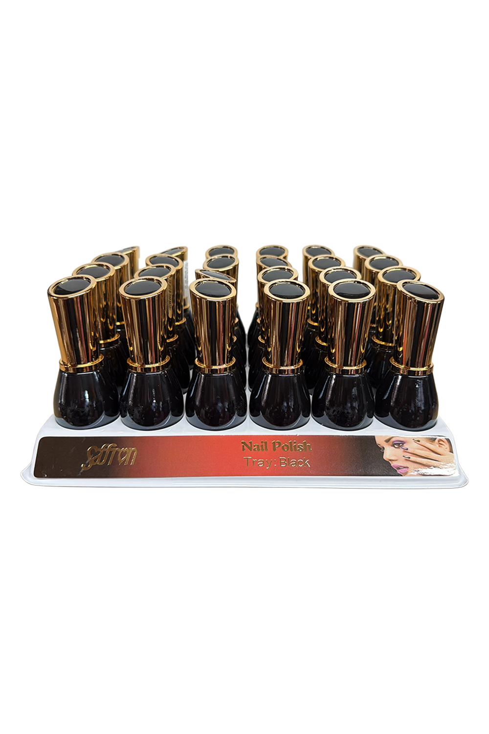 Jet Black Nail Polish - Tray of 24 Bottles (Price Per Bottle)