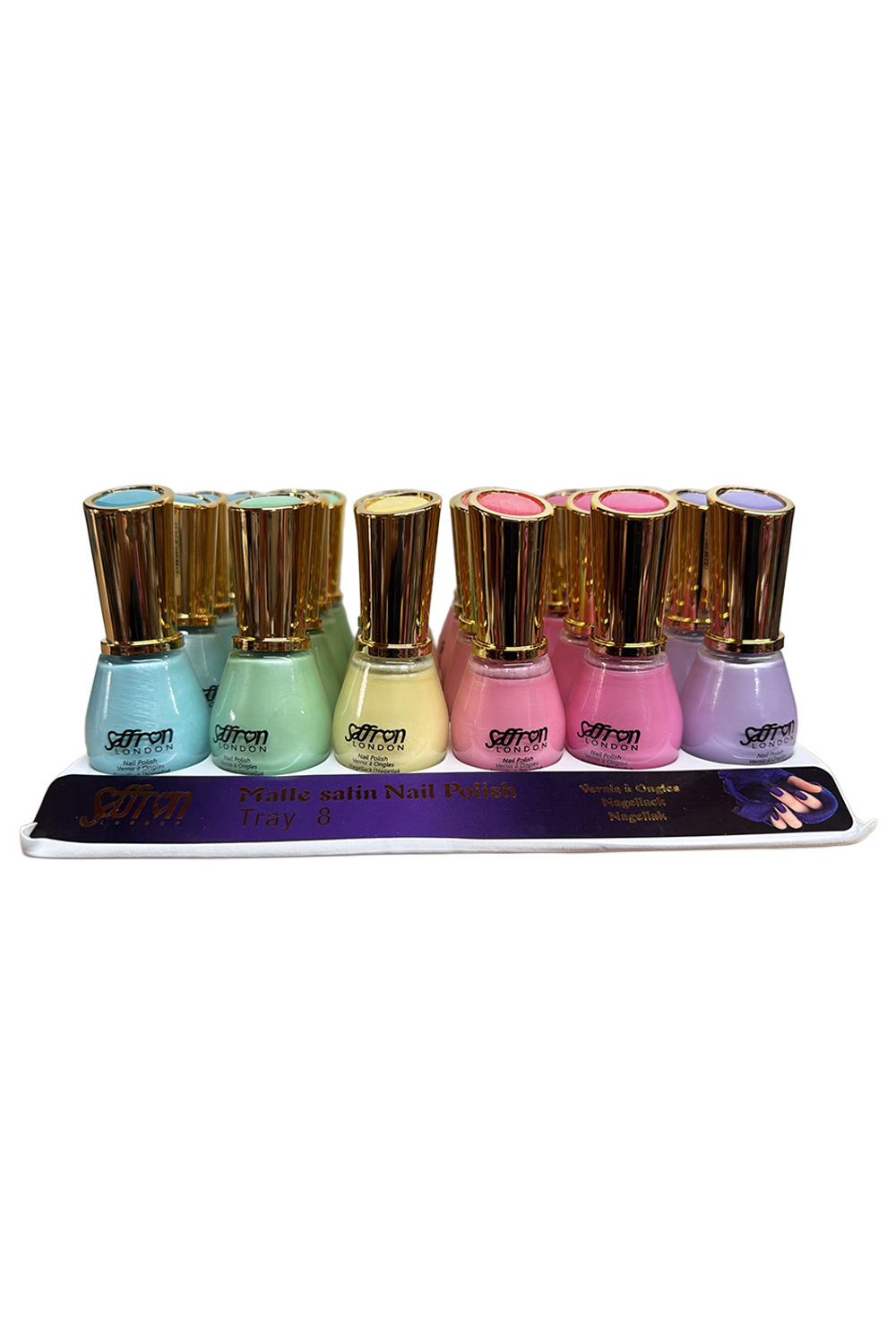 Matte Salin Nail Polish - Tray of 24 Bottles (Price Per Bottle)