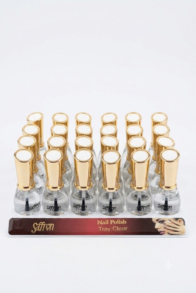 Transparent Nail Polish - Tray of 24 Bottles (Price Per Bottle)