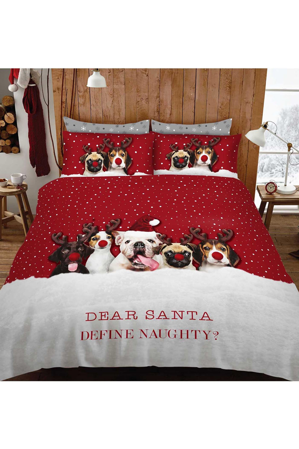 Naughty Dogs Xmas Duvet Set