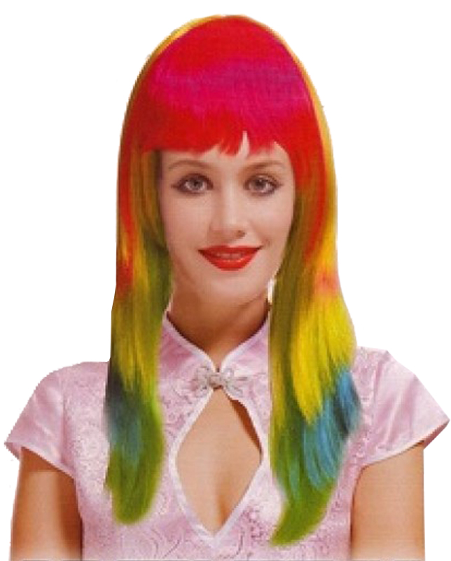 Rainbow Neon Layered Wig