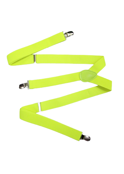 Wickedfun Neon Yellow Plain Braces 2.5 cm
