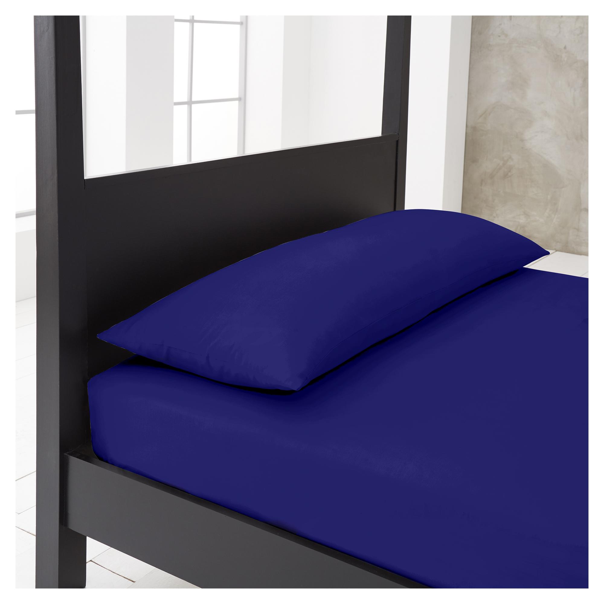 NEW DIAMOND BLOSTER PILLOWCASE SINGLE ROYAL BLUE