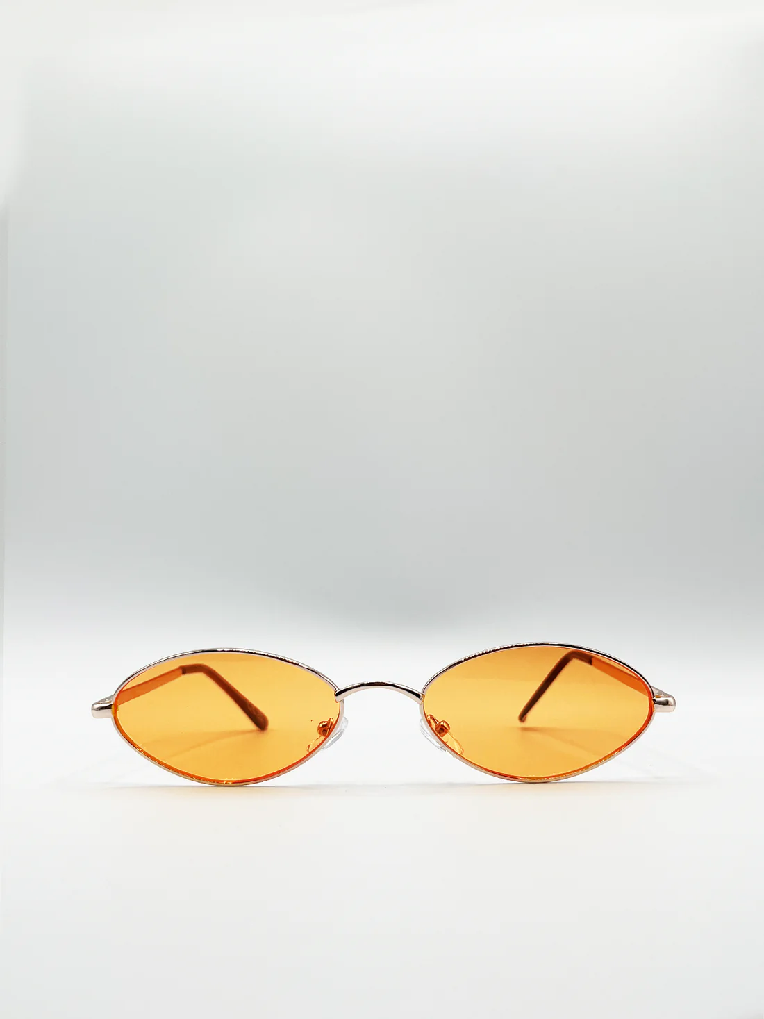 Orange Diamond Lense Metal Frame Sunglasses