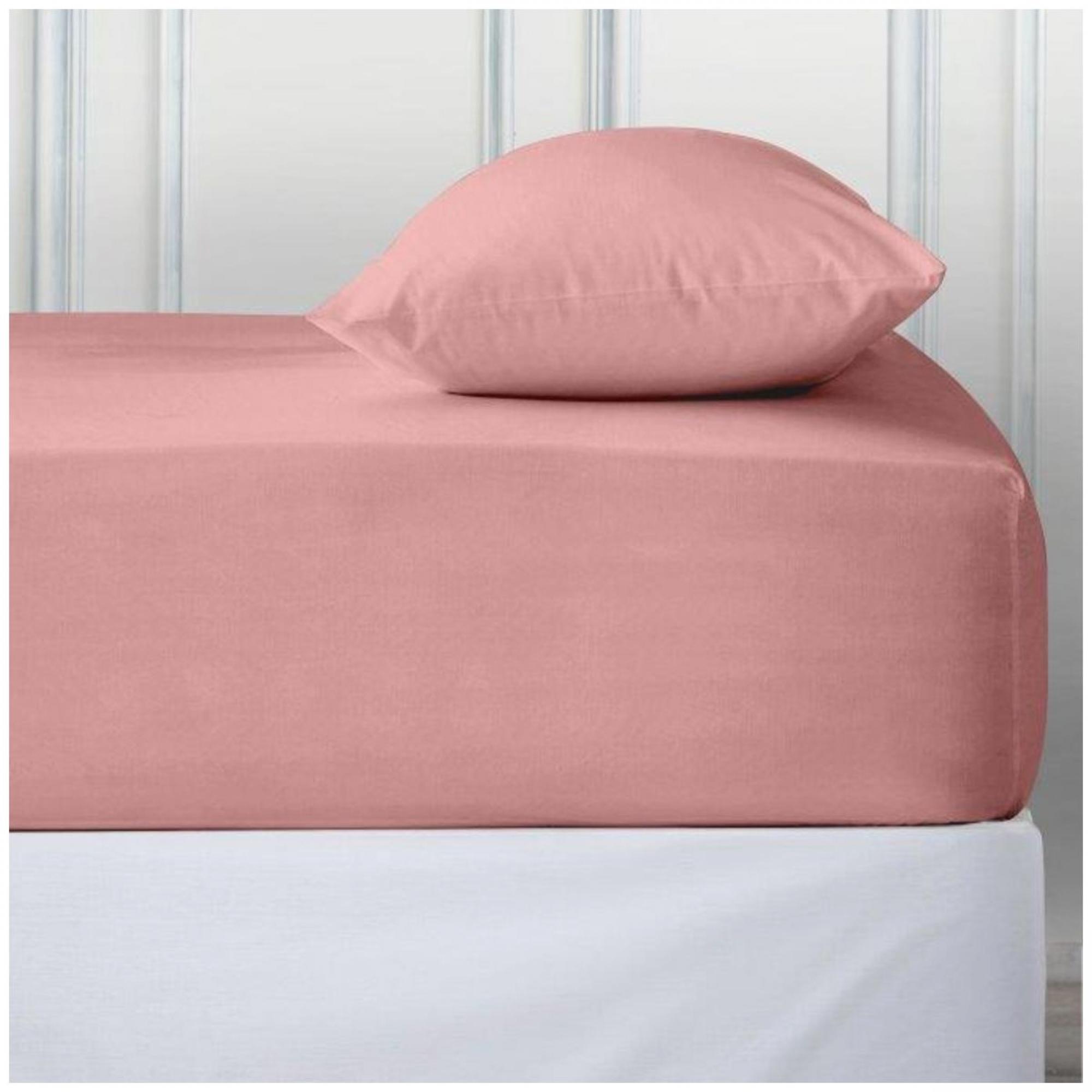 PERCALE DEEP FTD SHEET PINK