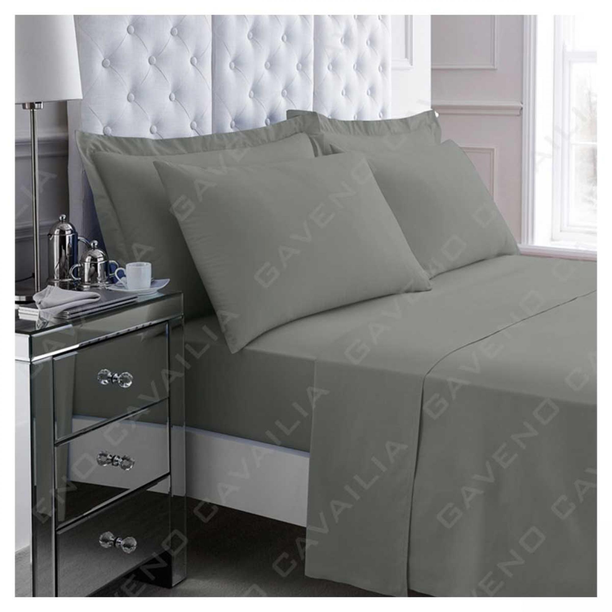 PERCALE FLAT SHEET CHARCOAL