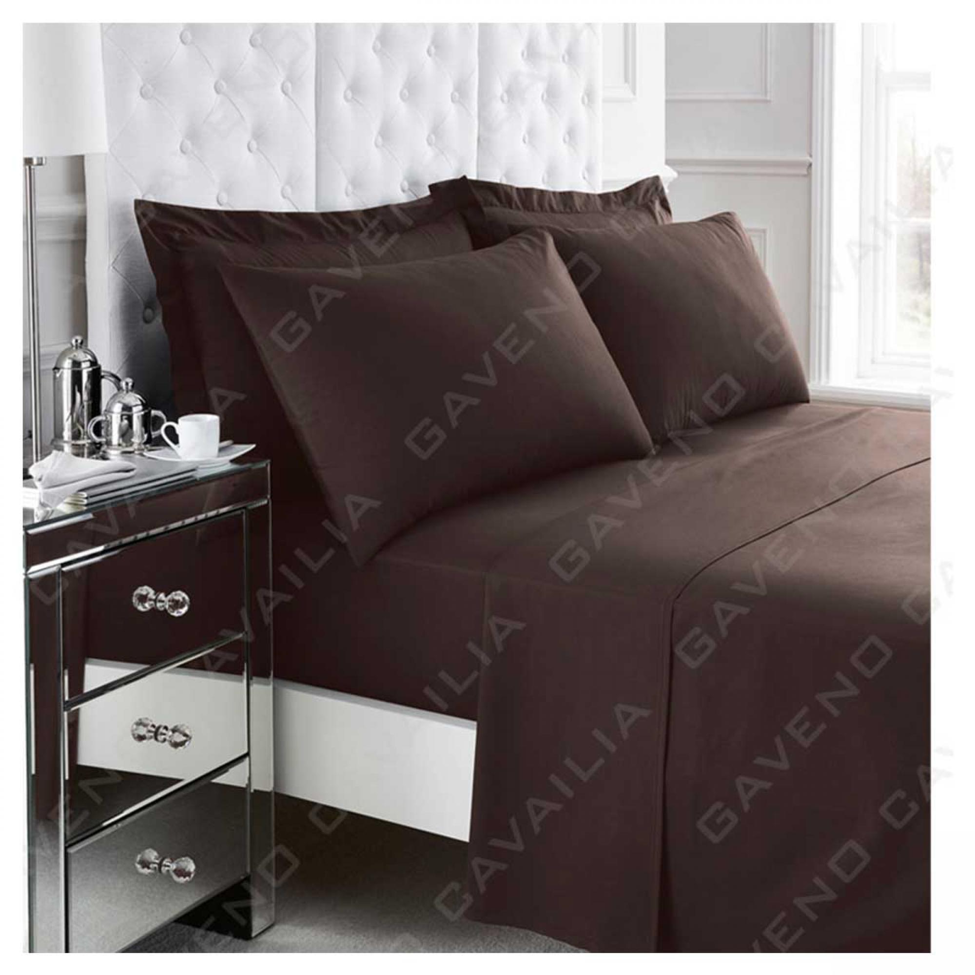 PERCALE FLAT SHEET CHOCO