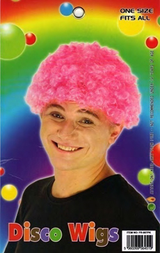 Wickedfun Pink Afro Wig PK