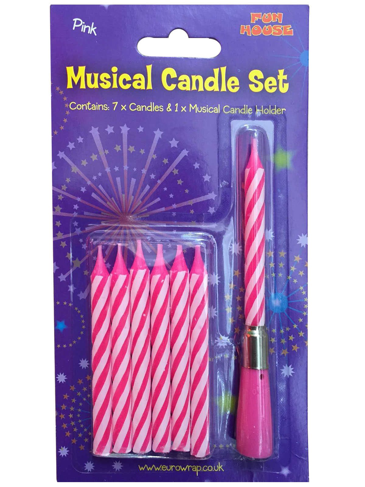 Pink Musical Candle Set