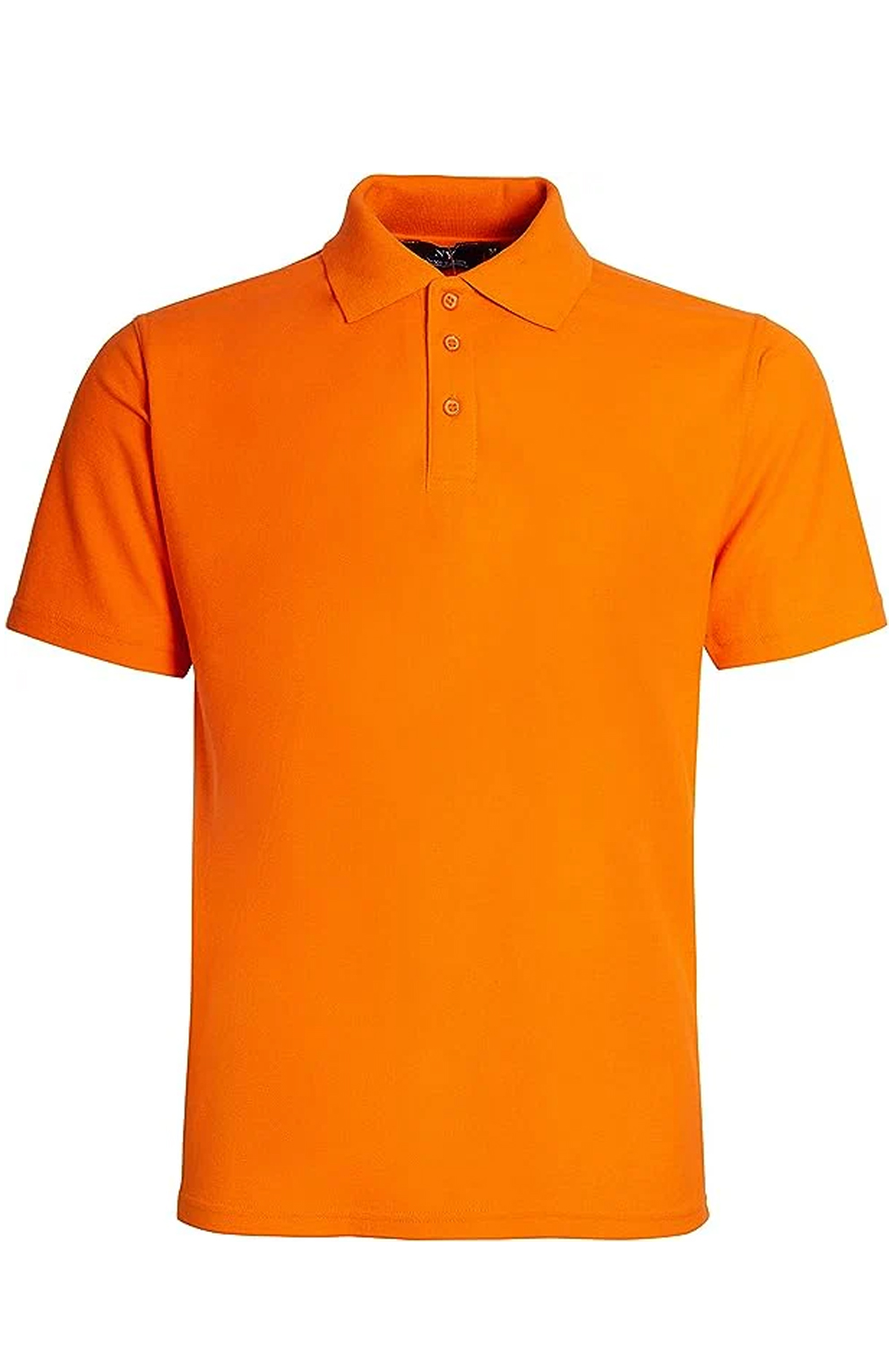 Pique Polo Shirts Regular Fit Short Sleeve Top Orange