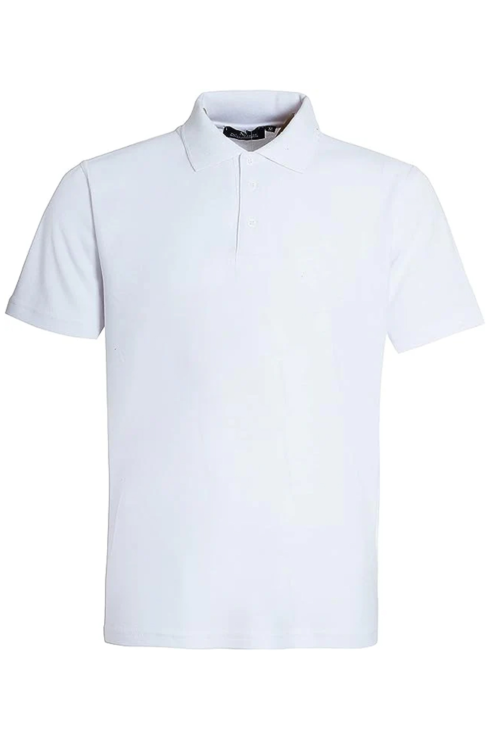 Pique Polo Shirts Regular Fit Short Sleeve Top white