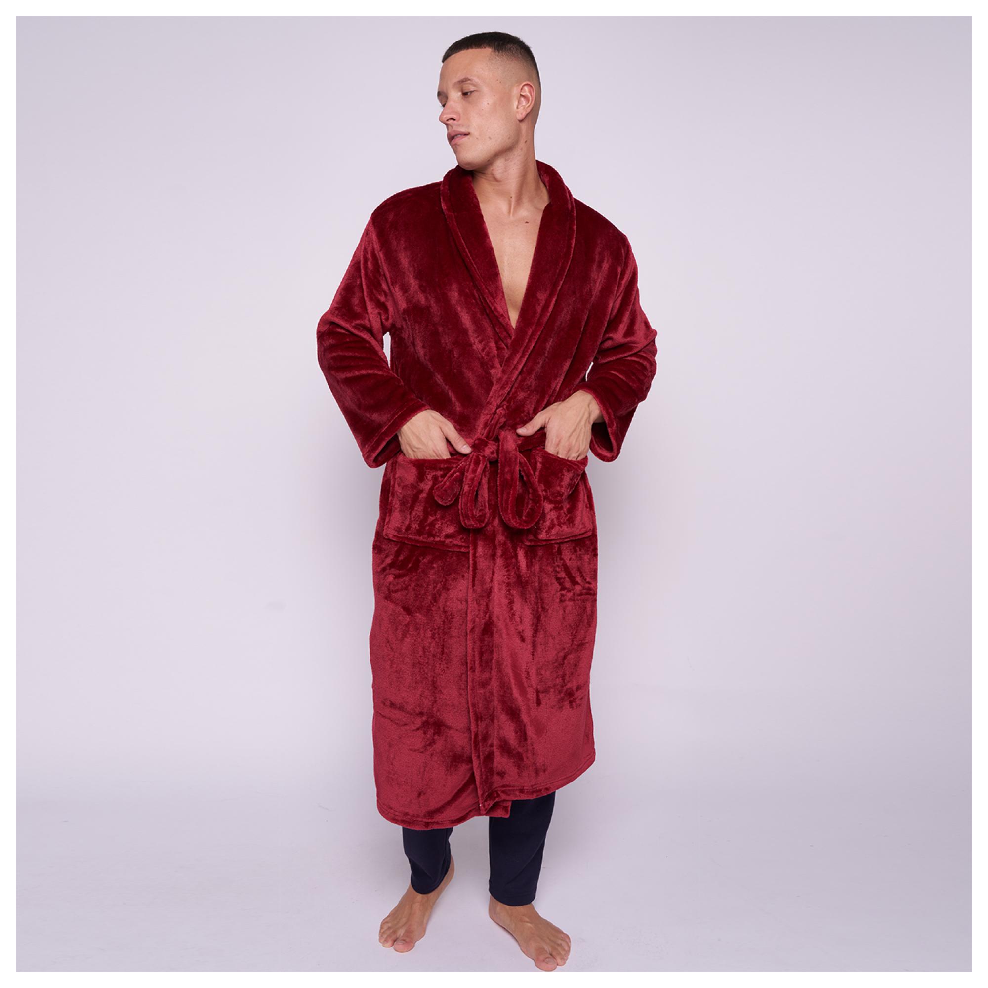 Plain Ultimate Flannel Men Bathrobe