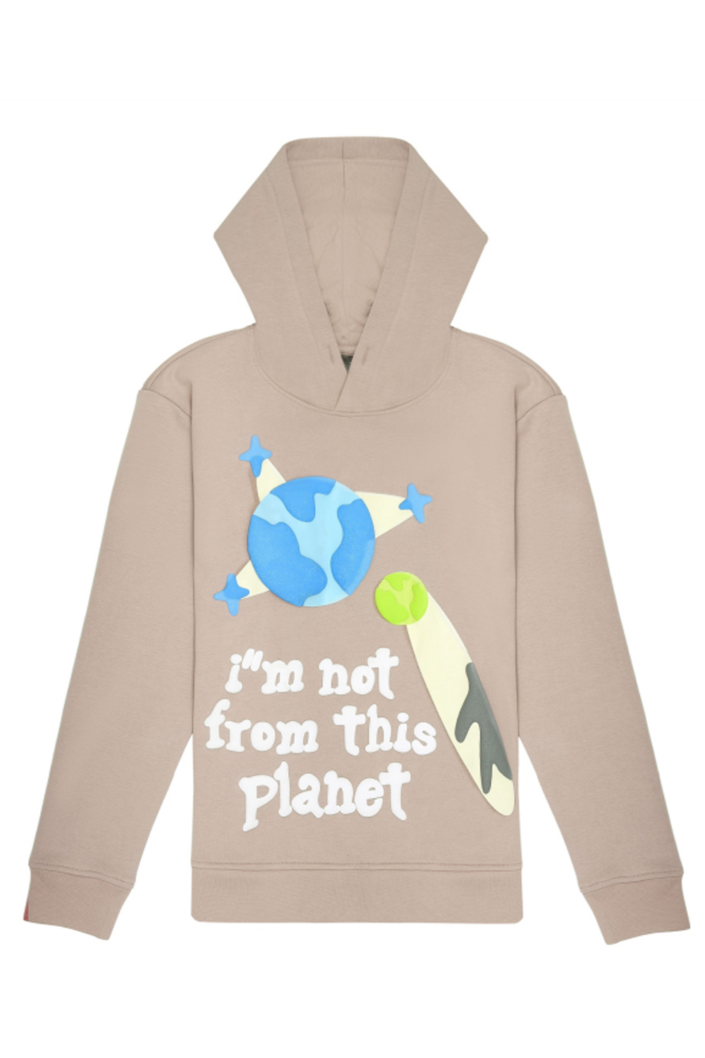 Planet  Printed Hoodie Baby Pink