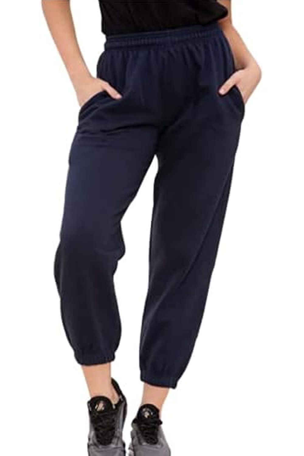 Plus Size Lounge wear Sweatpants Cuffed Bottoms UK Size 16 to 28 navy