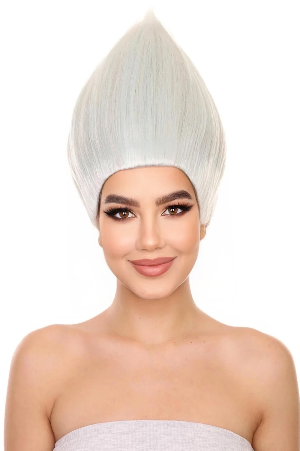Pointy Silver Troll Fairy Wig