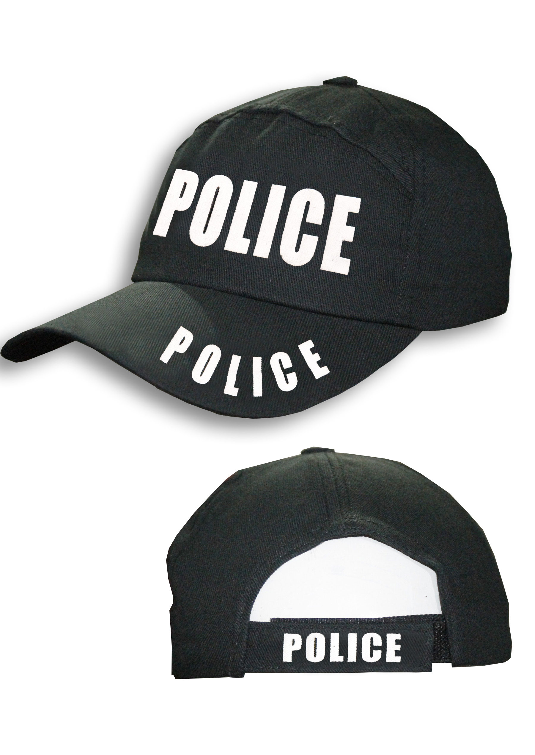 Wickedfun Adult Police Black Baseball Cap-Hat