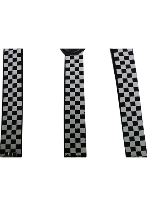 Wickedfun Police Checkered Printed Braces (2.5 cm)