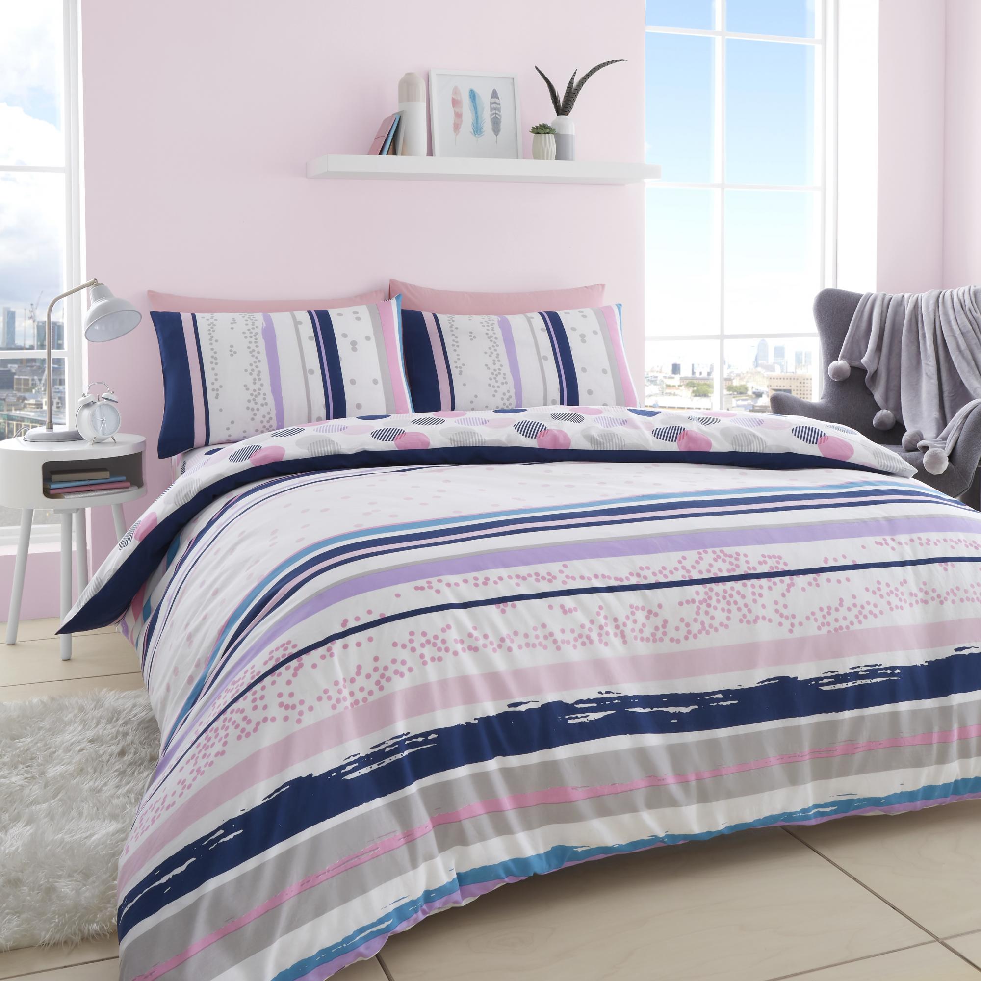 PRINTED DUVET SET EARLE PINK
