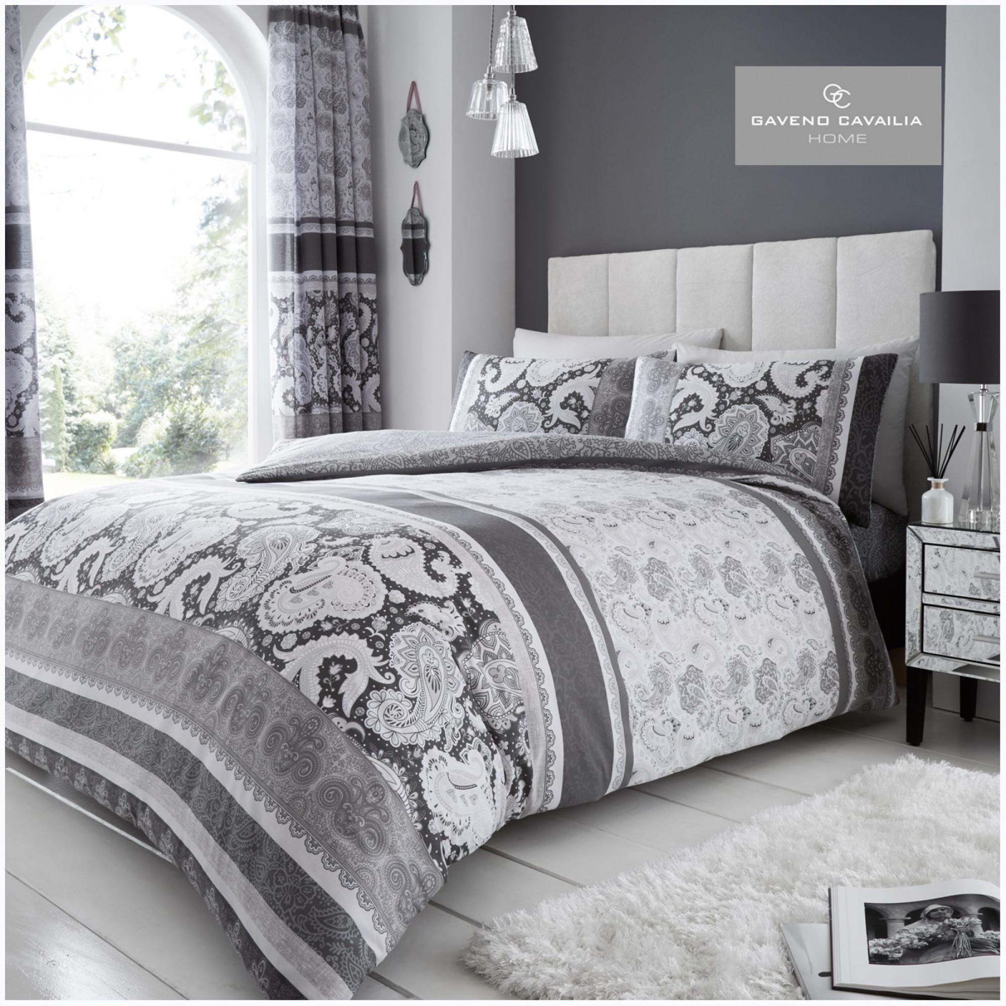 PRINTED DUVET SET KIRA GREY