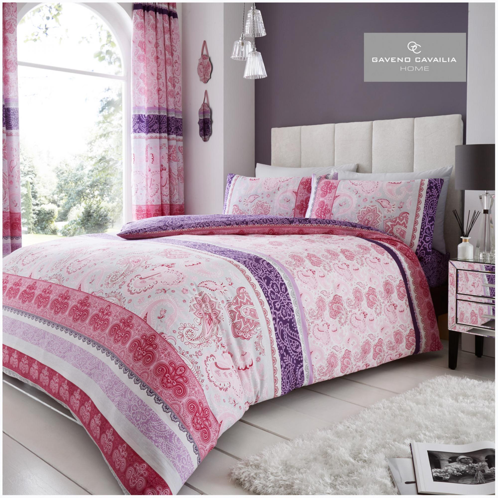 PRINTED DUVET SET KIRA PURPLE