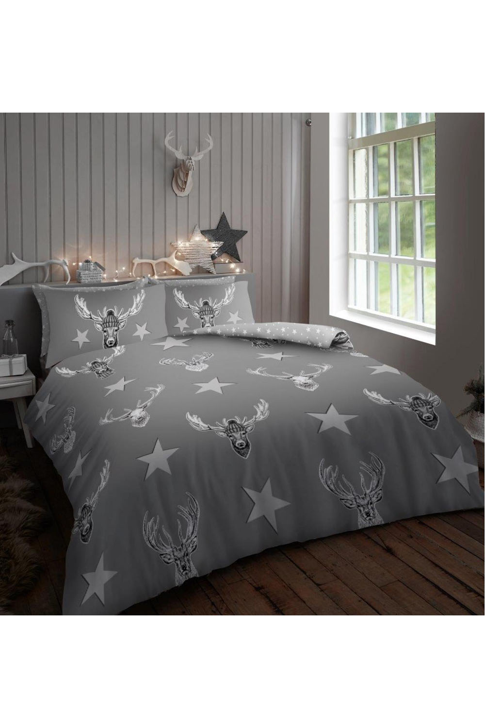 Printed Duvet Set Soul Star Stag Grey