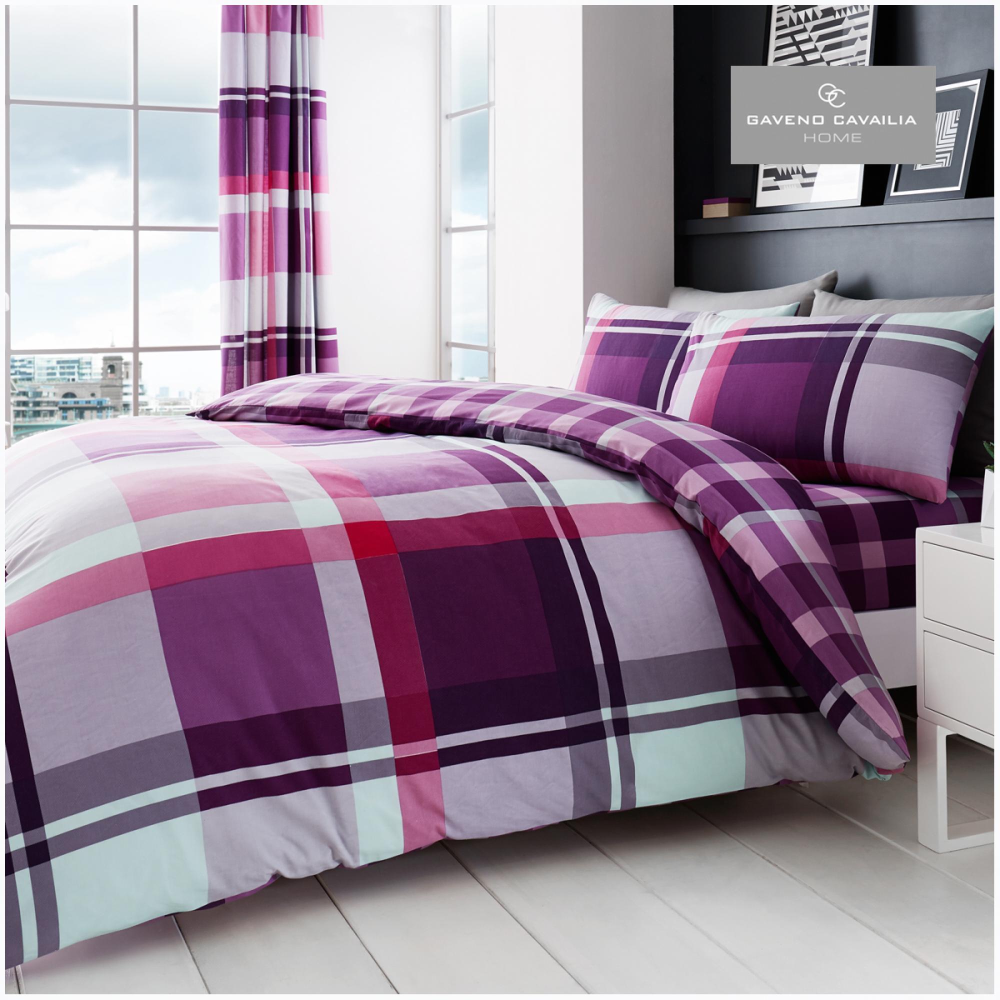 PRINTED DUVET SET WAVERLY PURPLE