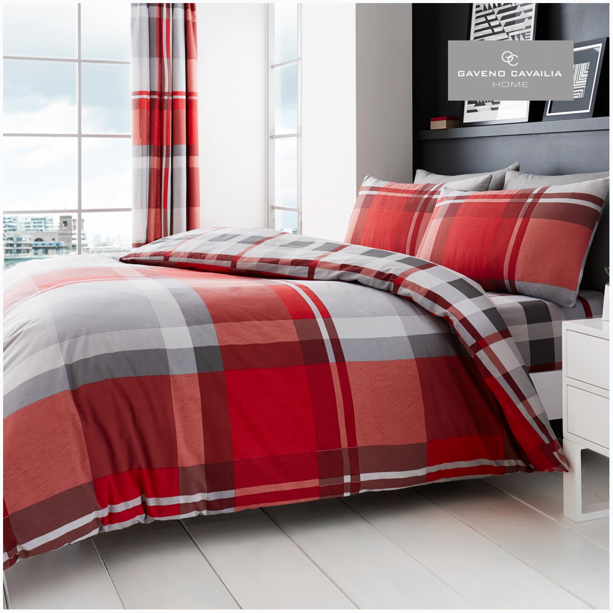 PRINTED DUVET SET WAVERLY RED