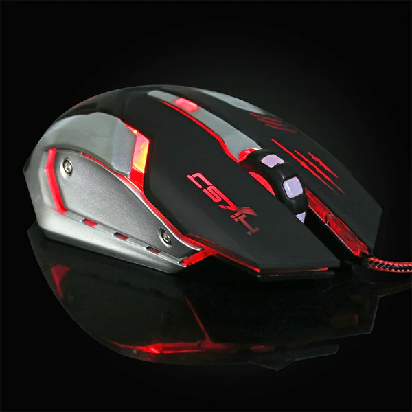 Professional Gaming Mouse with 7 Bright Colors LED Backlit 5500 dpi Optical Wired Gaming Mouse