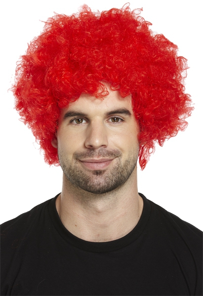 Red Clown Afro Wig 120g