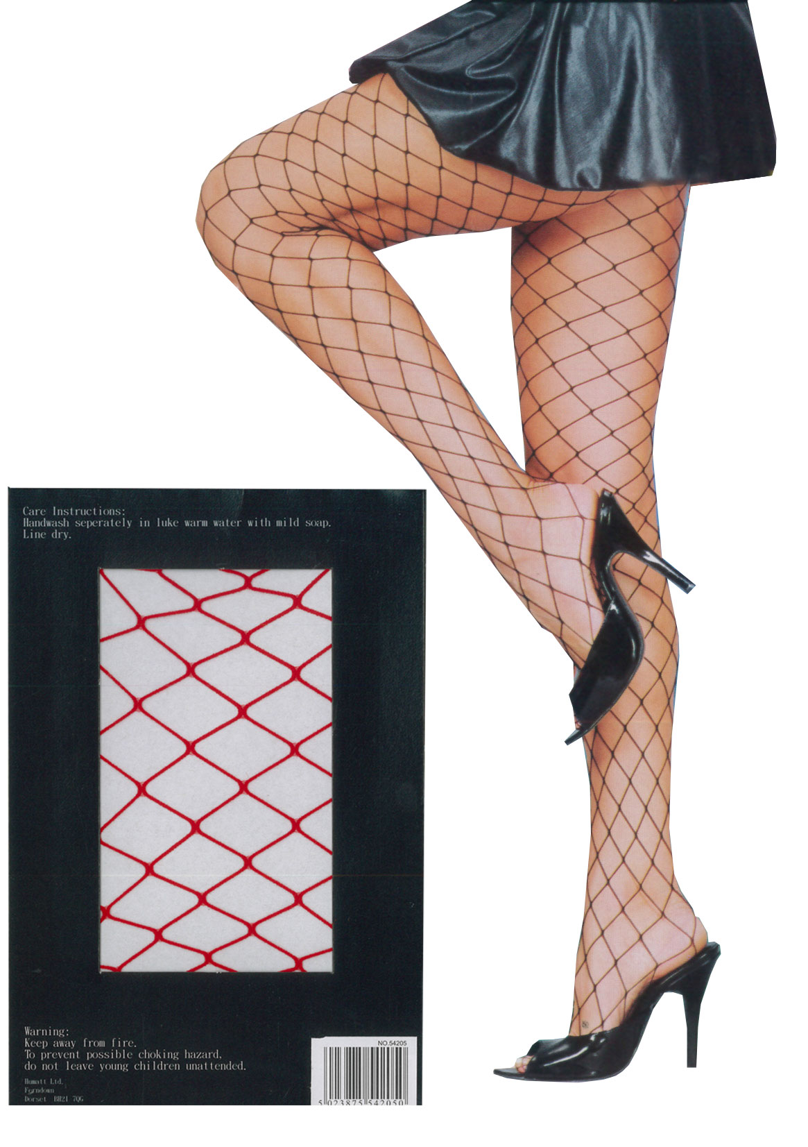 Red Diamond Fishnet Tights