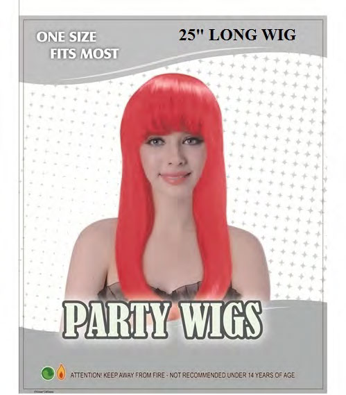 Wickedfun Red Long Bob Wig
