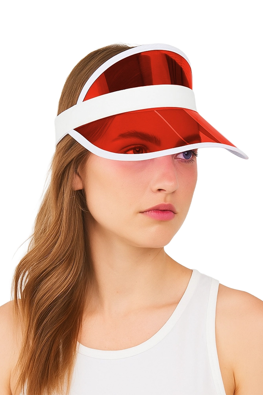 Wickedfun Red Poker Visor Hat