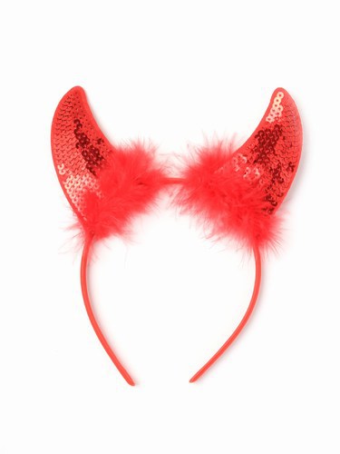 Red Sequin Devil Horns Aliceband (Pack of 6)